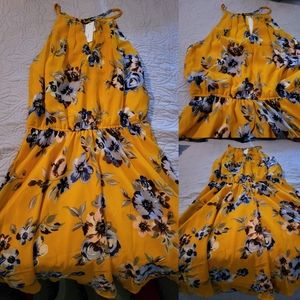 NWT LARGE "JUST THE GIRL" HIGH NECK FLORAL DRESS